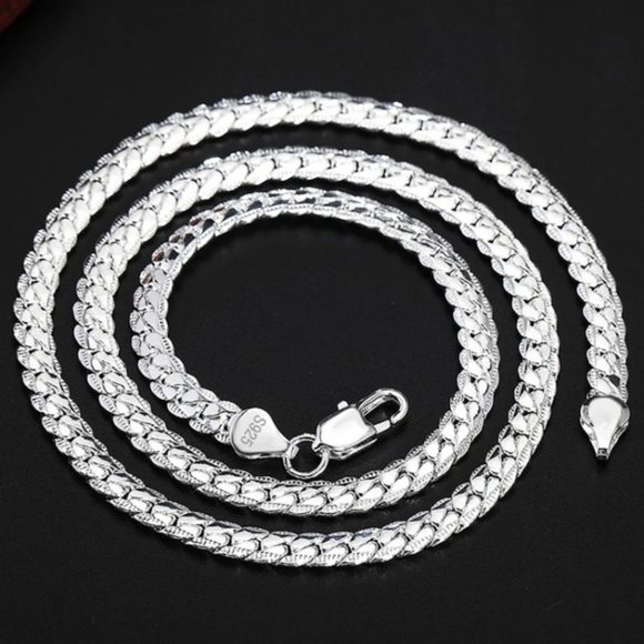 **NEW S925 STERLING SILVER SNAKE NECKLACE - Picture 1 of 4